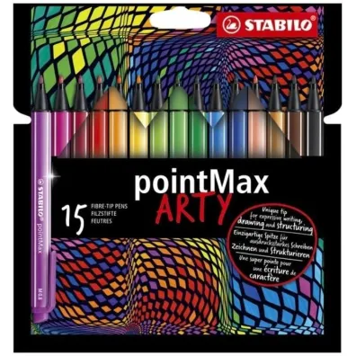 Cienkopisy Stabilo pointMax Arty, 15 kolor�w