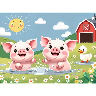 Puzzle 30 el. Weso�e �ycie na wsi Trefl