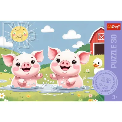 Puzzle 30 el. Weso�e �ycie na wsi Trefl