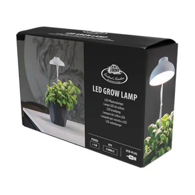 Esschert Design Lampa LED do wzrostu rolin regulowana
