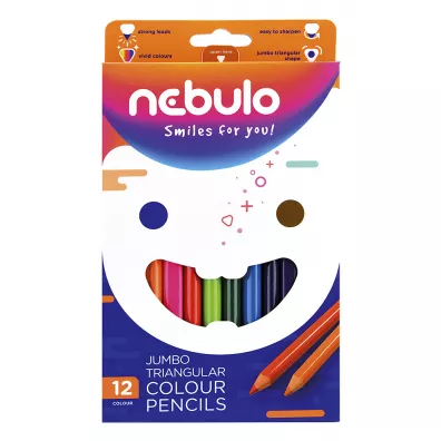 Kredki Nebulo Jumbo trjktne 12 szt.