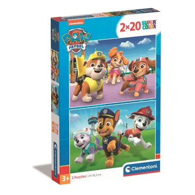 Puzzle 2x20 el. SuperColor. Paw Patrol Clementoni