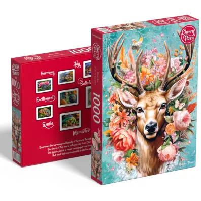 Puzzle 1000 el. Flower Deer CherryPazzi