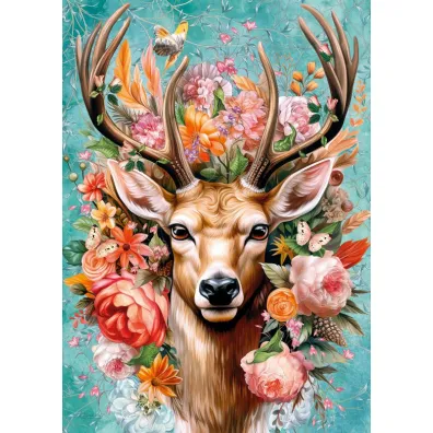 Puzzle 1000 el. Flower Deer CherryPazzi