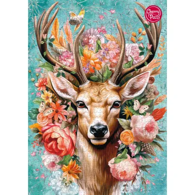 Puzzle 1000 el. Flower Deer CherryPazzi