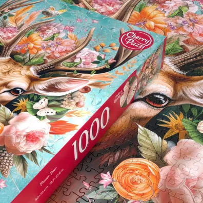 Puzzle 1000 el. Flower Deer CherryPazzi