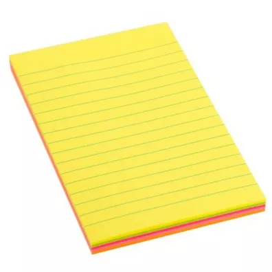D.rect Notes samoprzylepny neon w linie 98x150mm
