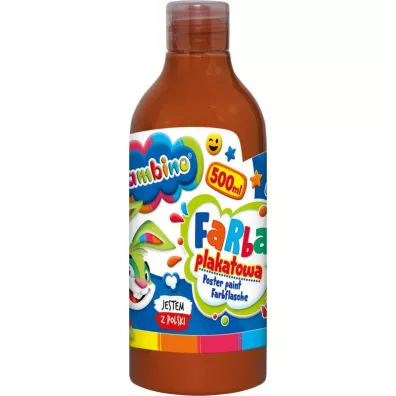 St. Majewski Farba plakatowa w butelce Bambino br�zowa 500ml