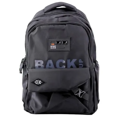 LeanToys Plecak szkolny 6 kieszeni Back Up czarny 23L