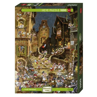 Puzzle 1000 el. Romantyczne miasto - Noc, Ryba Heye