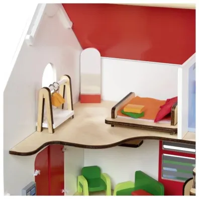 Przeno�ny domek dla lalek Eco House z akcesoriami Goki