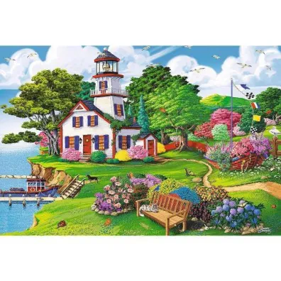 Puzzle drewniane 501 el. Letnia przysta� Trefl