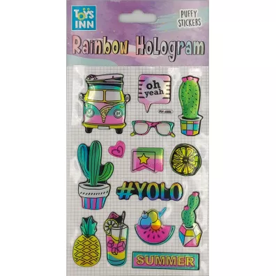 Stnux Naklejki rainbow hologram - Summer