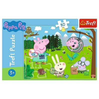 Puzzle 30 el. �winka Peppa. Le�na wyprawa Trefl