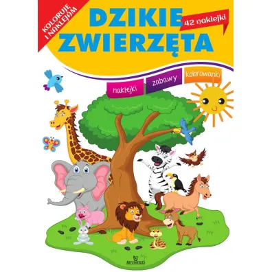 Dzikie zwierz�ta. Koloruj� i naklejam - Monika Matusiak