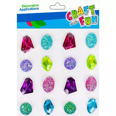 Craft with Fun Ozdoba dekoracyjna samoprzylepne krysztaki szlachetne 16 szt.