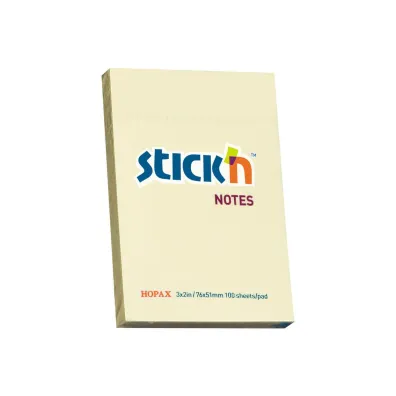 Stickn Notes samoprzylepny pastelowy ��ty 76 x 51 mm