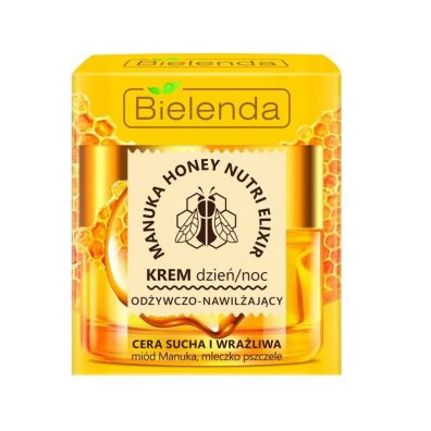 Bielenda Manuka Honey Nutri Elixir odywczo-nawilajcy krem na dzie i na noc cera sucha i wraliwa 50 ml