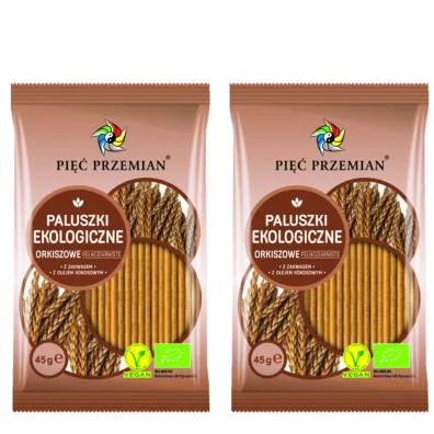 Pi Przemian Paluszki orkiszowe penoziarniste Zestaw 2 x 45 g Bio