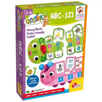 Carotina Poznaj Literki i Cyferki. ABC 123 Lisciani
