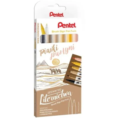 Pentel Zestaw do liternictwa Piaski Pustyni 6 szt.