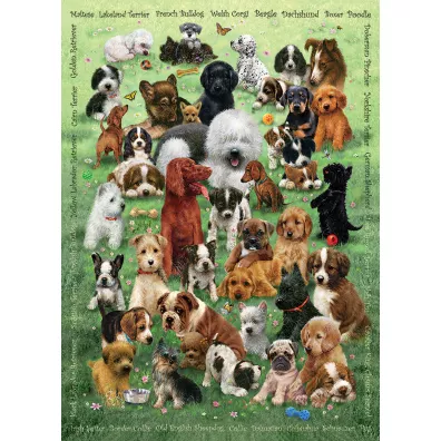 Puzzle 350 el. Szczenita Cobble Hill