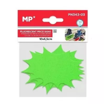 Mp Main Paper Etykiety cenowe fluorescencyjne zielone 100x65mm