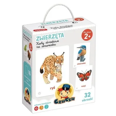 Karty obrazkowe na sznureczku. Zwierz�ta