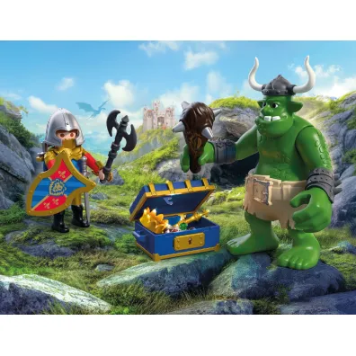 Playmobil Knights Troll ze skarbem rycerzy herbu Lew 72116