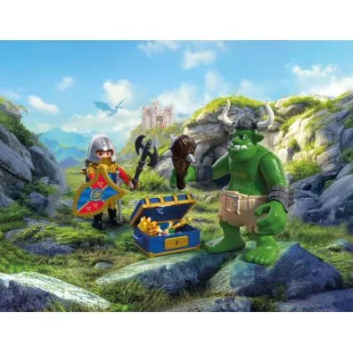 Playmobil Knights Troll ze skarbem rycerzy herbu Lew 72116