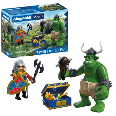 Playmobil Knights Troll ze skarbem rycerzy herbu Lew 72116