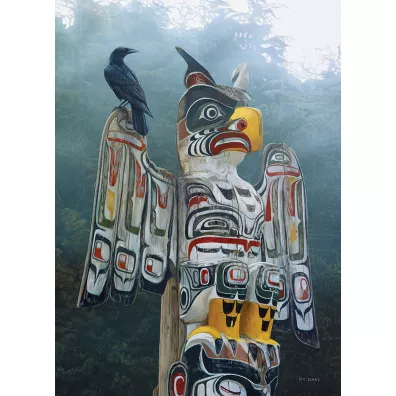 Puzzle 1000 el. Totem rdzennych mieszka�c�w Ameryki Cobble Hill