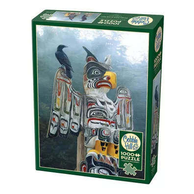 Puzzle 1000 el. Totem rdzennych mieszka�c�w Ameryki Cobble Hill
