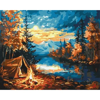 Ideyka Malowanie po numerach - Noc w lesie 40x50cm