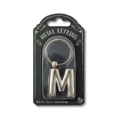 If Silver Letter Keyring - brelok do kluczy litera M