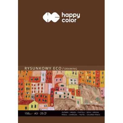 Happy Color Blok rysunkowy ECO, ART, biay, A3, 150g, 25 arkuszy 150 g 25 kartek