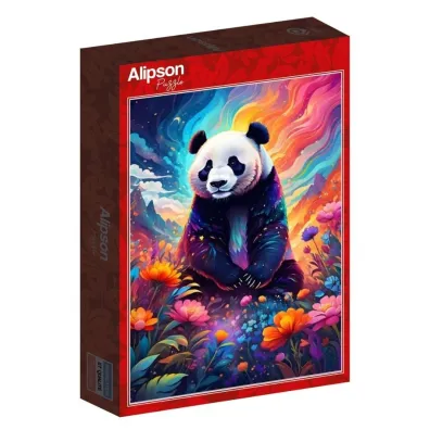 Puzzle 1000 el. Kolorowa Panda Alipson