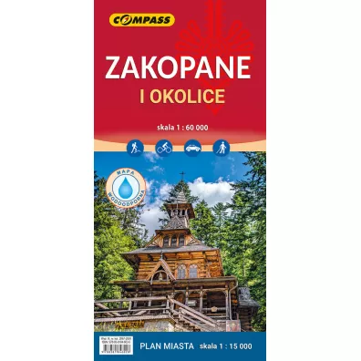 Zakopane i okolice mapa laminowana skala 1 : 60 000