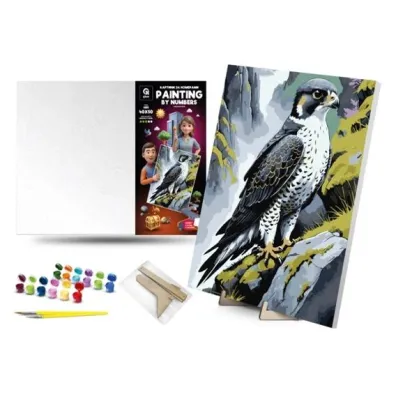 Qbee Malowanie po numerach - W�drowiec na skale 40x50cm