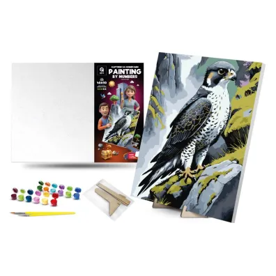 Qbee Malowanie po numerach - W�drowiec na skale 40x50cm
