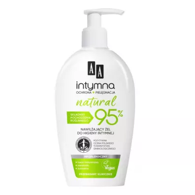 Aa Intymna Ochrona + Piel�gnacja Natural 95% nawil�aj�cy �el do higieny intymnej 300 ml