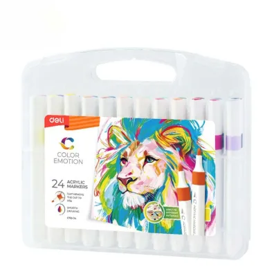 Deli Markery akrylowe mix kolor�w 24 szt.