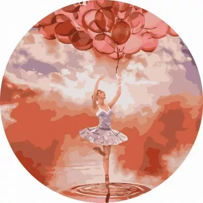 Twoje Hobby Malowanie po numerach okrge - Balerina... 40cm