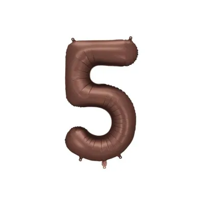 Balon foliowy cyfra 5 86cm mocca