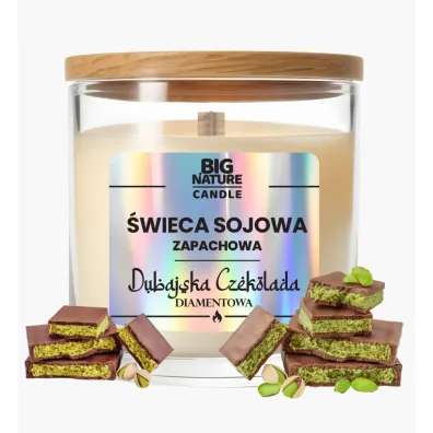 Big Nature �wieca sojowa o zapachu Czekolada Dubajska Diament 155 g
