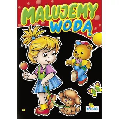 Kolorowanka wodna. Malujemy wod�. Dziewczynka z pieskiem 841