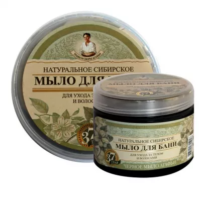 Babuszka Agafia Naturalne syberyjskie czarne myd�o do cia�a i w�os�w 500 ml