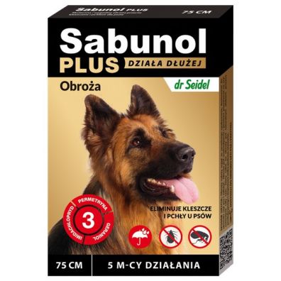 Sabunol Plus - obroa przeciw pchom i kleszczom dla psa 75 cm