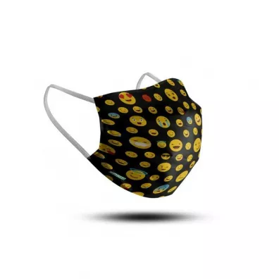 Kiokids Wielorazowa maseczka dla dziecka 10-12 l., Emoji