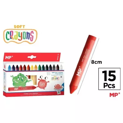 Mp Main Paper Kredki woskowe mi�kkie 15 kolor�w